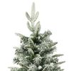 Solagua Árbol De Navidad Artificial Extra Relleno Flocado Con Nieve 120cm 315 Ramas, Pino Abeto Nevado Doble Hoja Con Soporte Metálico, Diámetro 70cm