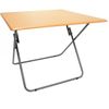 Mesa Plegable Portátil Para Camping Terraza Jardín Metal Y Madera 70x60x60cm