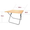 Mesa Plegable Portátil Para Camping Terraza Jardín Metal Y Madera 70x60x60cm