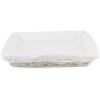 Bandeja Mimbre Rectangular - Blanca (44 Cm)