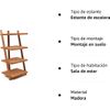 Estantería Tipo Escalera 4 Niveles - Marrón