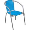 Silla Metal Con Lona Azul