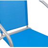 Silla Metal Con Lona Azul