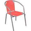 Silla Metal Con Lona Rojo