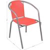 Silla Metal Con Lona Rojo