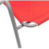 Silla Metal Con Lona Rojo