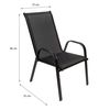 Silla De Metal Con Lona - Negro