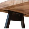 Mesa De Comedor (130 X 90 Cm) Madera Maciza Y Hierro