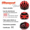 9transport Casco Ciclismo Para Adulto, Talla Única Ajustable, Con Visera, Color Azul