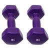 2x Mancuernas Pesas De 2kg En Vinilo Suave Ejercicio, Gimnasia, Musculación 2 Unidades Color Morado