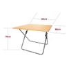 Mesa Plegable Cuadrada Portátil Para Camping Terraza Jardín Mesa De Metal Y Madera 60x60x70cm