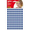 Pegatinas Apli 6 Hojas Azul Redondo (10 Unidades)