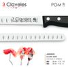 3 Claveles Pom - Cuchillo Jamonero Alveolado Profesional 29 Cm Acero Inoxidable