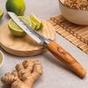 3 Claveles Japones - Cuchillo Verduras 12.5 Cm De Acero Forjado Con Hoja Martilleada