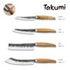 3 Claveles Takumi - Cuchillo Cocinero 20 Cm De Acero Forjado Con Hoja Martilleada