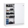 Zapatero 2 Puertas Corrediza 105x92x38 Blanco - Venprodin