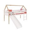 Cama Logan Tobogan Con Escalera 140x200x96 Blanco-natural