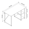 Mesa Escritorio Base Metal 2 Estantes 75x120x60 Safir