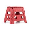 Taburete Plegable De Pvc - Rojo Lunares (alto. 32 Cm X Largo. 29 Cm)