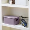 Tatay Baobab - Tapa Caja Organizadora Rectangular 5l Plástico Pp05. Lilac