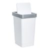 Tatay Smart - Cubo De Basura 25l Con Tapa Basculante. Ideal Cocina. Blanco