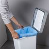 Tatay Smart - Cubo De Basura 25l Con Tapa Basculante. Ideal Cocina. Blanco