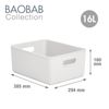 Tatay Baobab - Set De 4 Cajas Organizadoras Grandes Plástico Pp05. Blanco Pergamon