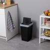 Tatay Smart - Cubo De Basura 25l Con Tapa Basculante. Ideal Cocina. Negro