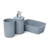 Tatay Boabab - Set Organización Baño De 3 Piezas En Plástico Pp05. Azul Mist