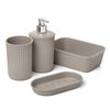 Tatay Baobab - Set Organización Baño De 4 Piezas En Plástico Pp05. Taupe