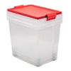 Tatay - Set De 3 Cajas De Ordenación Multiusos 60l 100% Reciclables. Tapa Abatible. Rojo