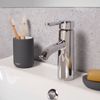 Tatay Soft - Vaso Porta Cepillos De Baño En Cerámica Con Tacto Suave. Gris Antracita