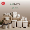 Tatay Ecohome - Tapa Caja Organizadora Rectangular 15/22l En Plástico 100% Reciclado. Beig