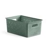 Tatay Bohol - Caja Organizadora Rectangular 4l Plástico Reciclado. Verde Sage