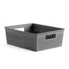 Tatay Bohol - Caja Organizadora Rectangular 12l Plástico Reciclado. Gris Antracita