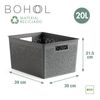 Tatay Bohol - Set 4 Cajas Organizadoras 20l+12l+4l+4l En Plástico Reciclado. Gris Antracit