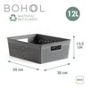 Tatay Bohol - Caja Organizadora Rectangular 12l Plástico Reciclado Con Tapa. Gris Antracit