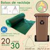 20 Bolsas De Basura Polietileno Wellhome Ecologic Bag 55x60 Cm 30l Verde