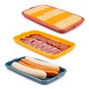 Ibili Deli - Recipiente Rectangular Apilable Con Tapa Porta Embutidos Y Alimentos. Rojo