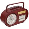 Reloj De Mesa Radio Vintage - Rojo