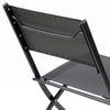 Conjunto De 2 Sillas Plegables De Jardín - Asiento En Metal Y Tela Para Exteriores - Ideal Para Jardín, Balcón O Terraza - Negro