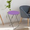 Mesa Redonda Plegable De Madera - Violeta