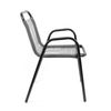 Silla Apilable De Jardín - 59x76x53 Cm - Asiento En Metal Y Polietileno Para Exteriores - Gris