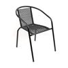 Silla Apilable De Jardín - 63x75x54 Cm - Asiento En Metal Y Polietileno Para Exteriores - Negro