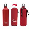 Laken - Funda De Neopreno Para Botellas De 0.75l Con Mosquetón Y Trabilla. Rojo