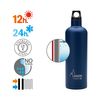 Laken Futura - Botella Térmica De Boca Estrecha 0.75l En Acero Inoxidable. Azul