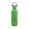 Laken Basic Steel Bambú - Botella De Agua 0.75l En Acero Inoxidable Con Asa. Verde