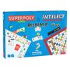 Juego Superpoly + Intelect + Rummy. Triple Diversión