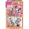Puzzle Minnie &#38 The Happy Helpers Disney Madera 2x25pz