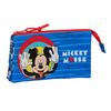 Safta Portatodo Triple De Mickey Mouse Me Time, 220x30x120mm, Azul/rojo, Talla Única